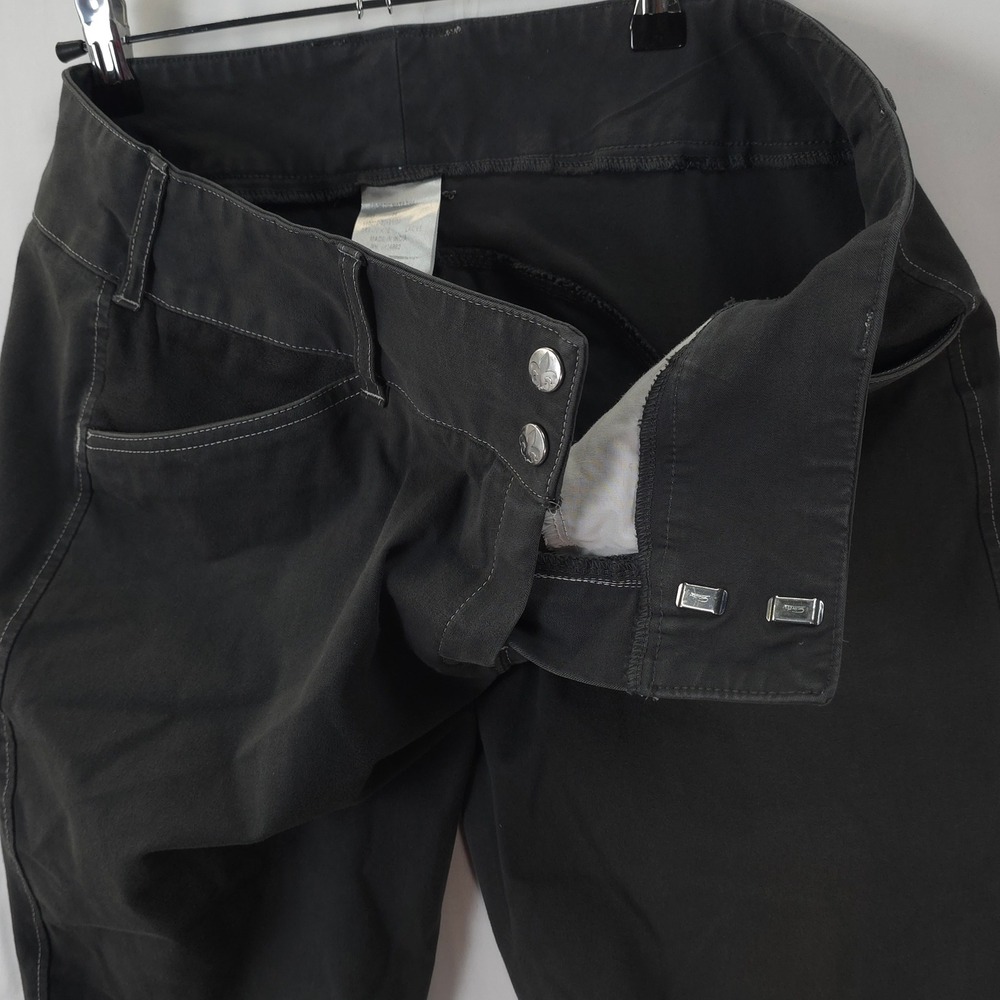 Equine Couture Riding Breeches Women 34 Knee Patch Charcoal Grey Equestrian - Picture 11 of 11